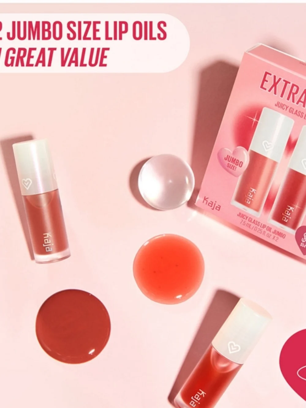 Kaja Extra Juicy Glass Lip Oil Duo